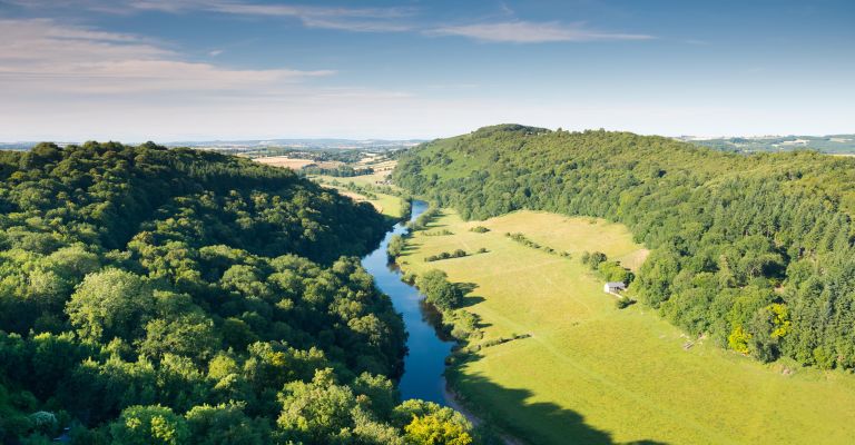 View of River Wye, Herefordshire, England